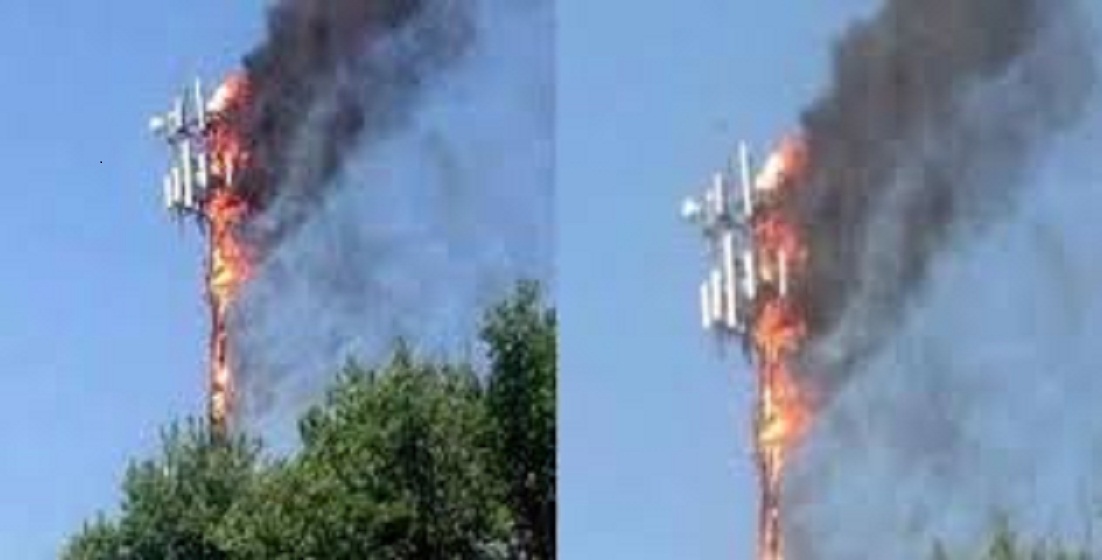 बारामा एनसेल टावरमा आगजनी हुदाँ लाखौँको क्षति