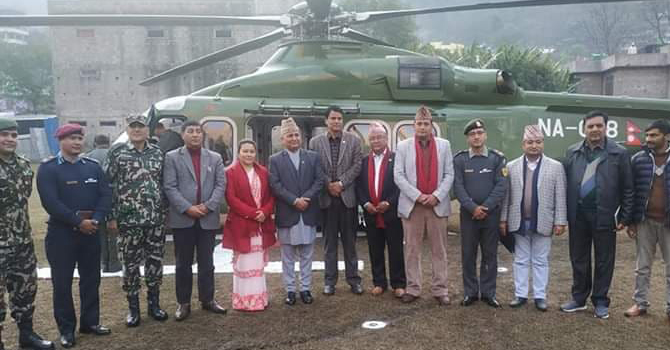 नेपालका उपप्रधानमन्त्री कालापानी क्षेत्र निरीक्षणमा प्रस्थान