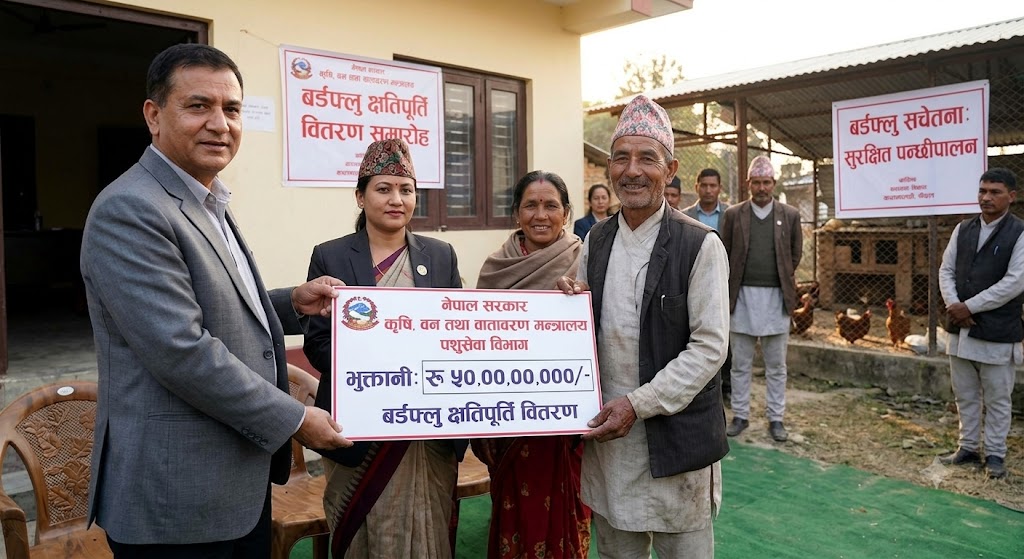 बर्डफ्लु प्रभावित किसानलाई क्षतिपूर्तिका लागि ५० करोड निकासा
