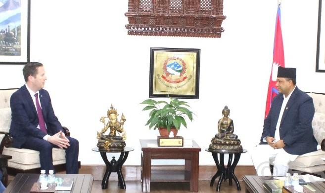 नेपाल-अमेरिका आर्थिक साझेदारी सुदृढ बनाउने विषयमा अमेरिकी विशेषदूत र मन्त्रीद्वयबीच संवाद