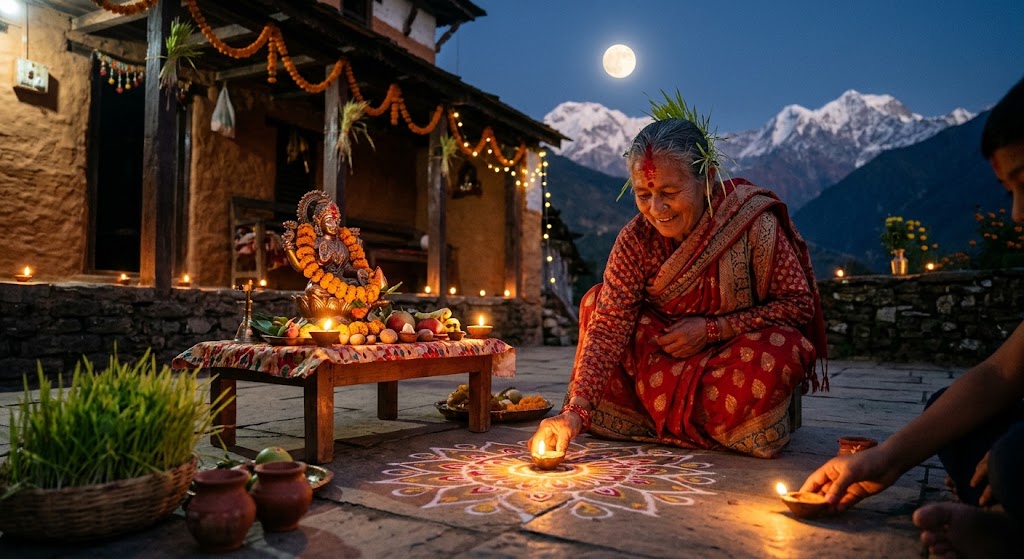 कोजाग्रत पूर्णिमा: १५ दिन लामो बडादशैँ पर्व आज समापन, महालक्ष्मीको पूजा गरी रातभर जाग्राम बस्दै मनाइँदै