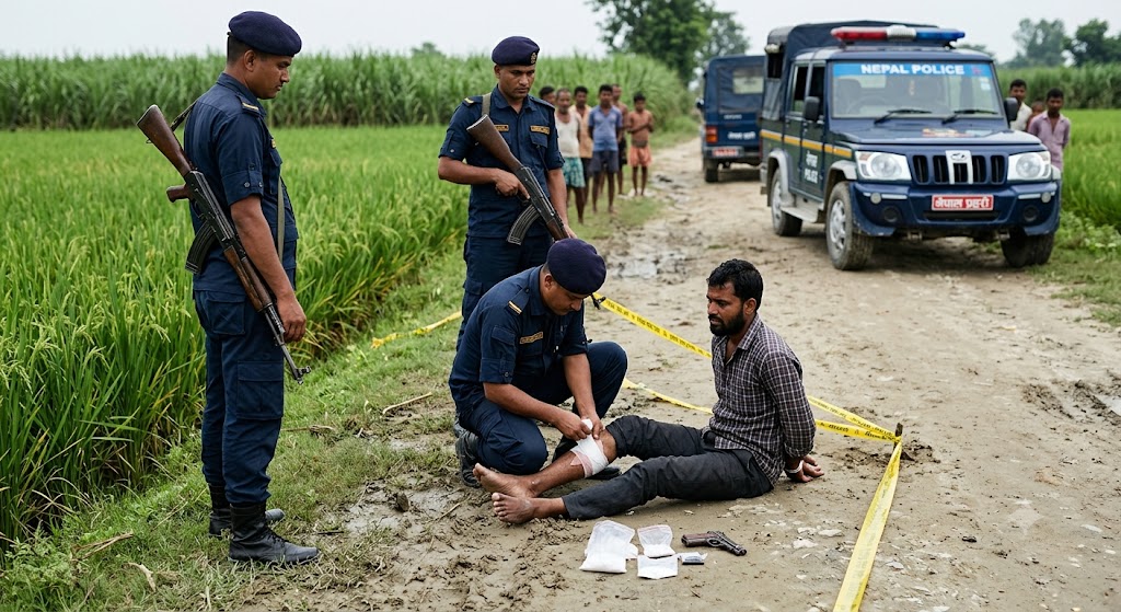 सिरहामा प्रहरीको इन्काउन्टर: लागुऔषध कारोबारी भारतीय नागरिक गोली लागेर पक्राउ