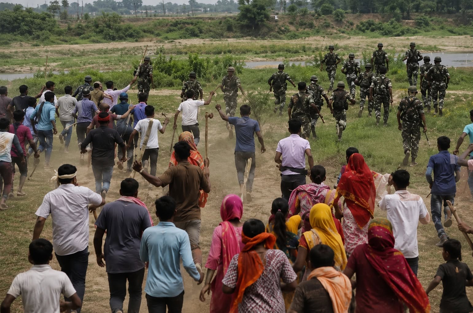 सुस्तामा भारतीय सुरक्षाकर्मी छिरेपछि स्थानीयले गरे प्रतिवाद