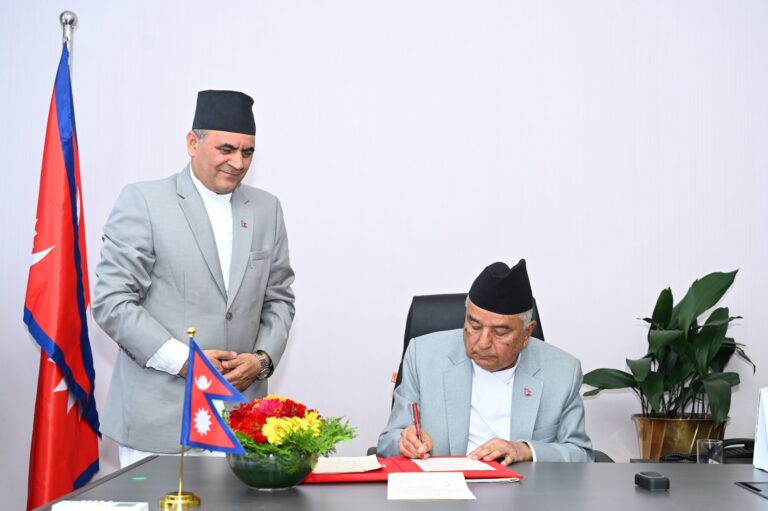 राष्ट्रपति पौडेलद्वारा नागरिकता विधेयक प्रमाणीकरण