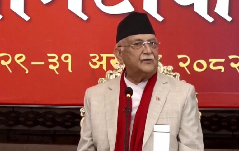 मंसिर २७ देखि २९ गतेसम्म पोखरामा महाधिवेशन गर्ने ओलीको प्रस्ताव
