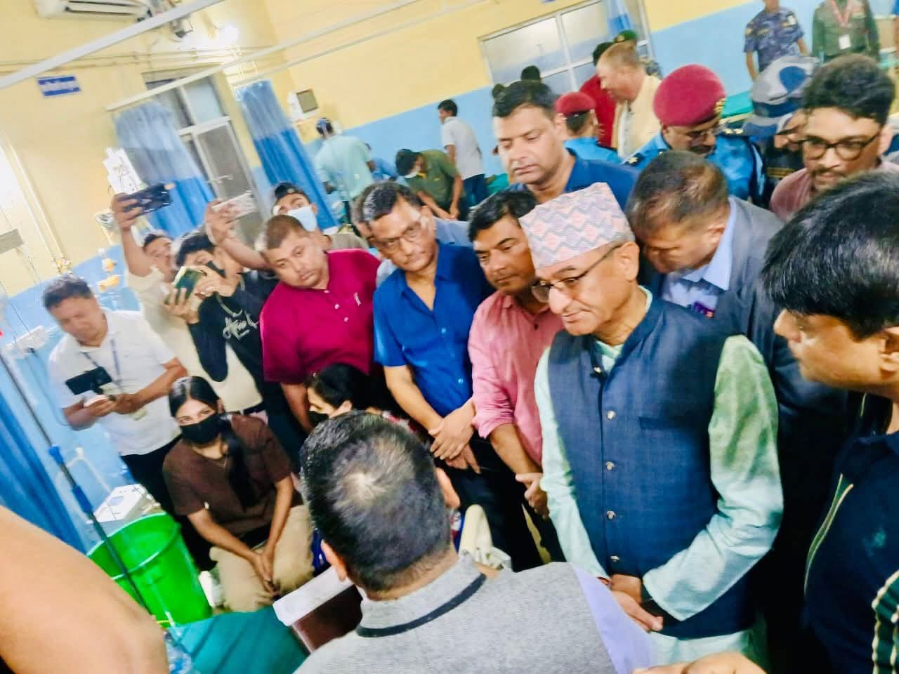 गृहमन्त्री लेखकद्वारा हैजा संक्रमण उपचाररत विरामीको स्वास्थ्य अवस्थाबारे जानकारी