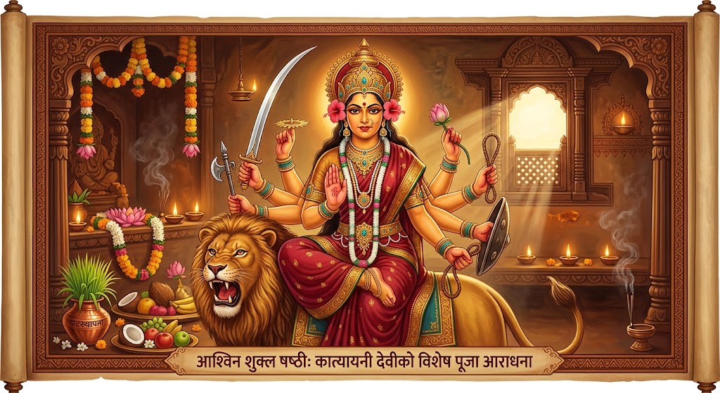 नवरात्रको छैटौँ दिन आज कात्यायनी देवीको विशेष पूजा आराधना गरिँदै