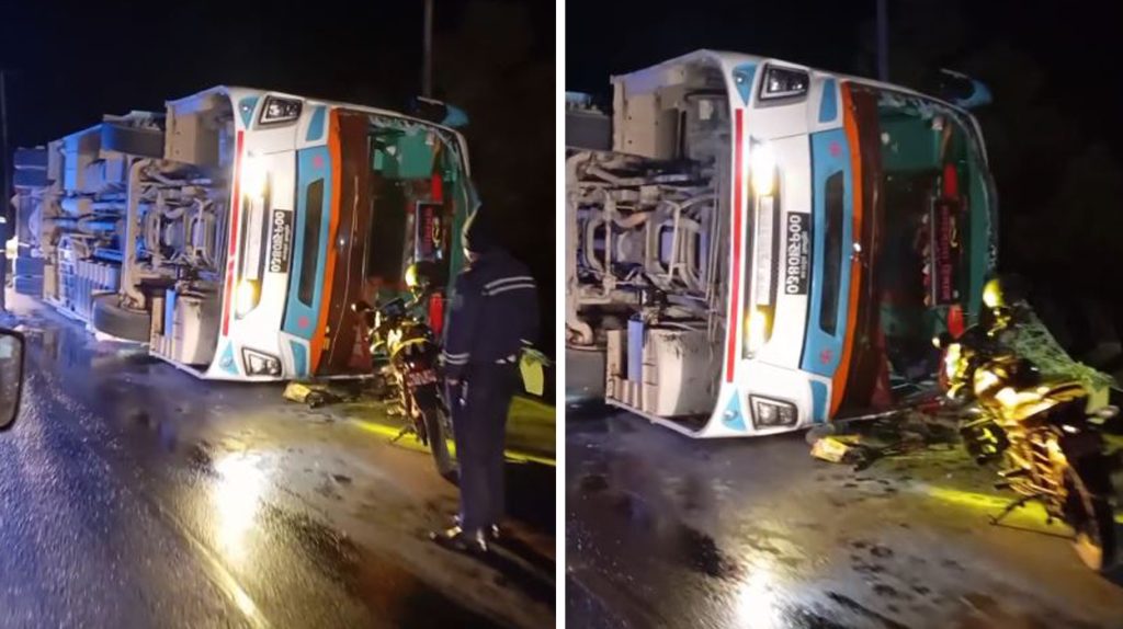 नारायणगढ-मुग्लिन सडकखण्डमा बस दुर्घटना, ४० जना घाइते