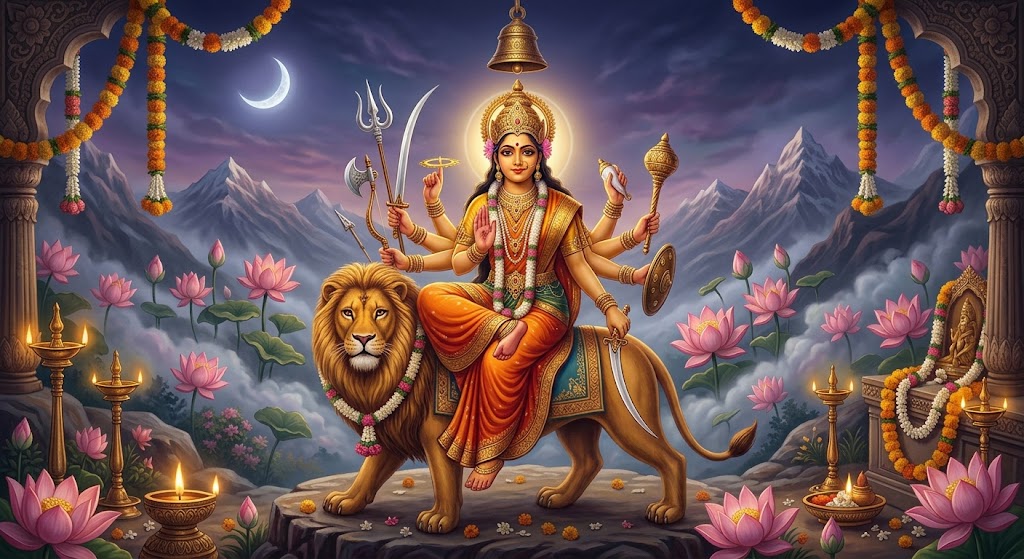 नवरात्रको तेस्रो दिन : आज चन्द्रघण्टा देवीको पूजा आराधना गरिँदै