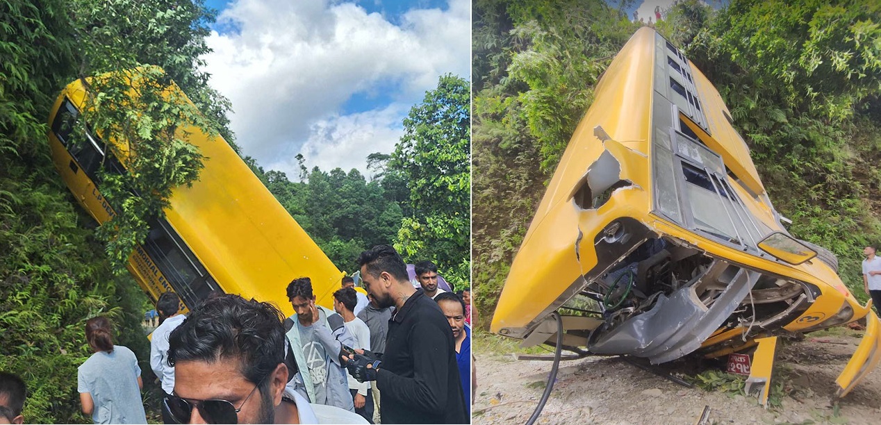 स्कुल बस दुर्घटना अपडेट : आमा र छोराको मृत्यु, घाइतेहरूको उपचार हुँदै