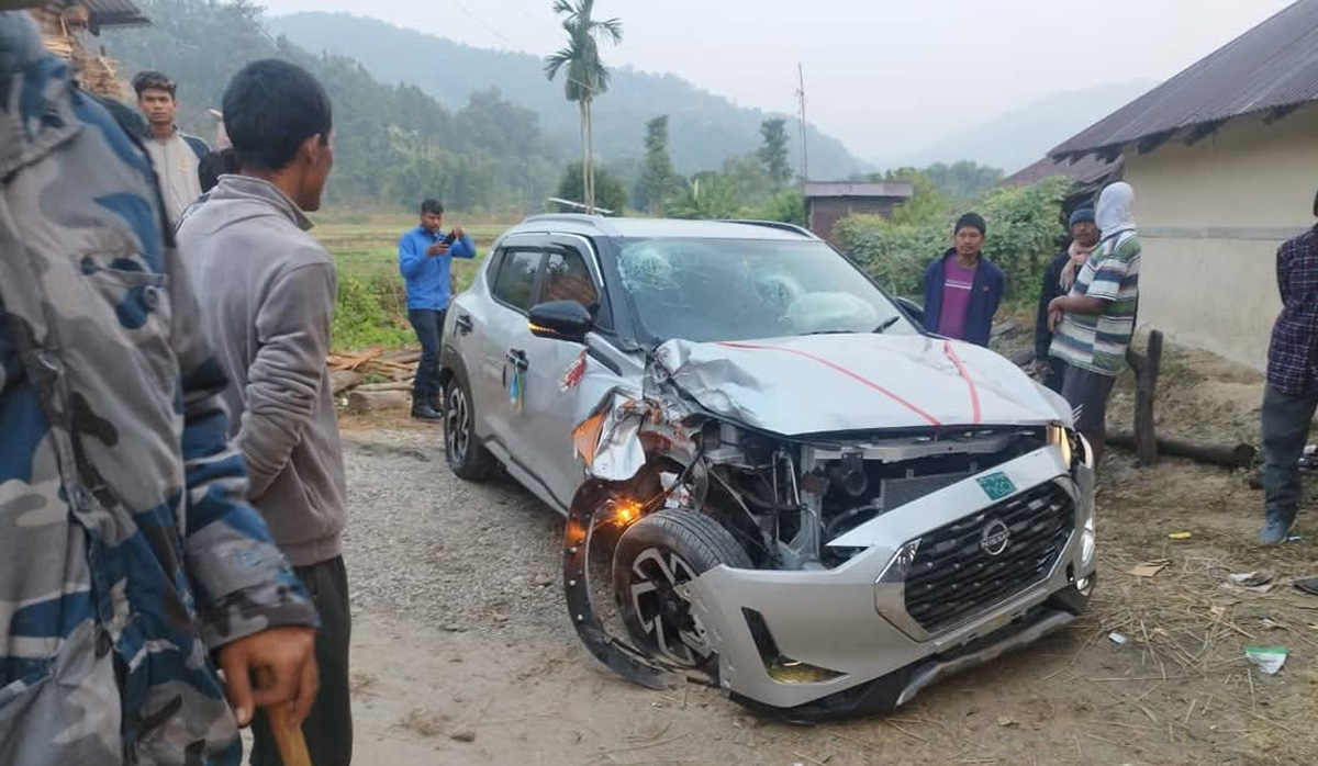 कारको ठक्करबाट एक जनाको मृत्यु, तीन घाइते