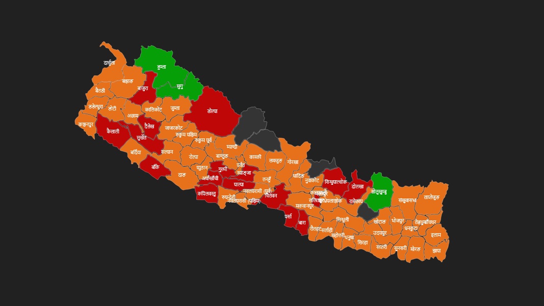 नयाँ संक्रमित कुन जिल्लाका कति ?