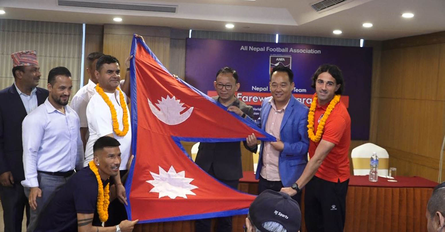 विश्वकप छनोट खेल्ने नेपाली फुटबल टोलीको बिदाइ
