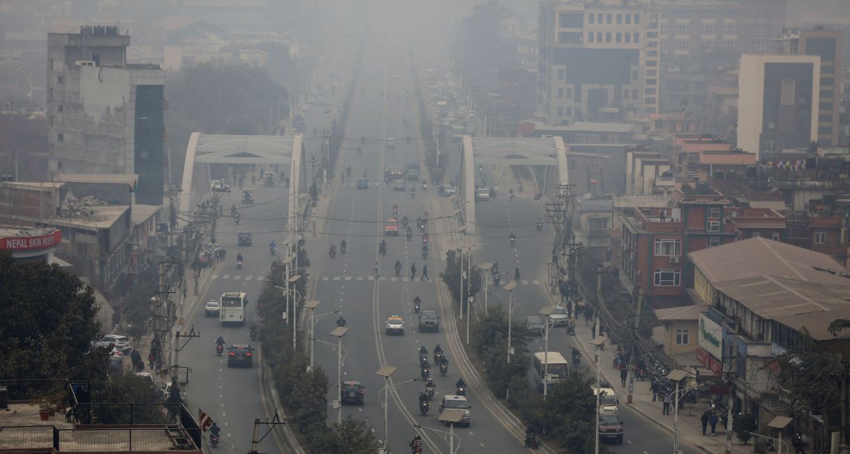 काठमाडौं  पुनः प्रदूषित शहरको शीर्ष स्थानमा