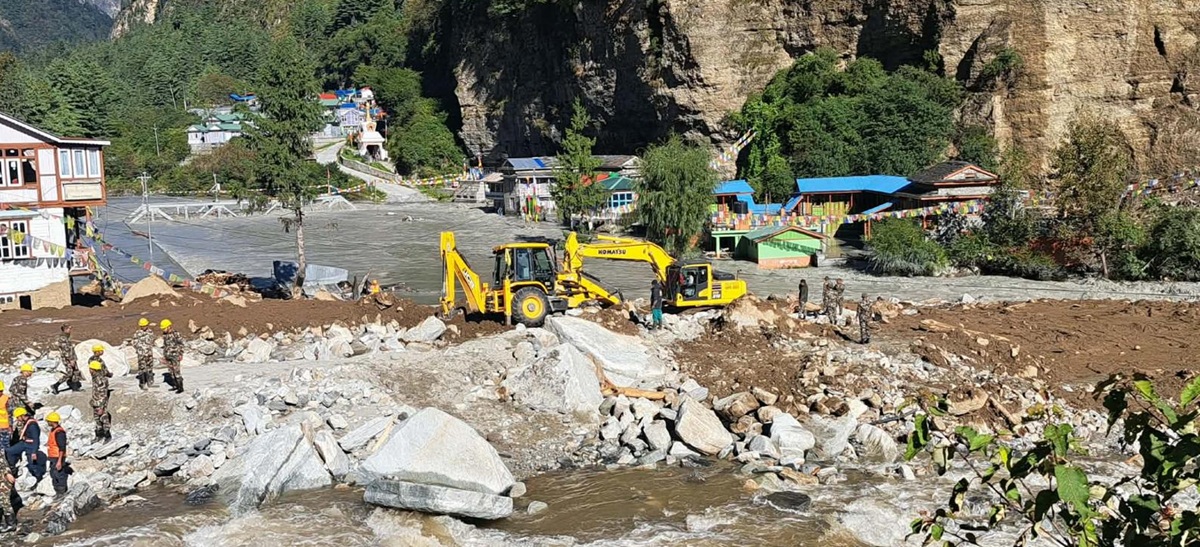 थुनिएको मर्स्याङ्दी नदी खुलाउन थालियो