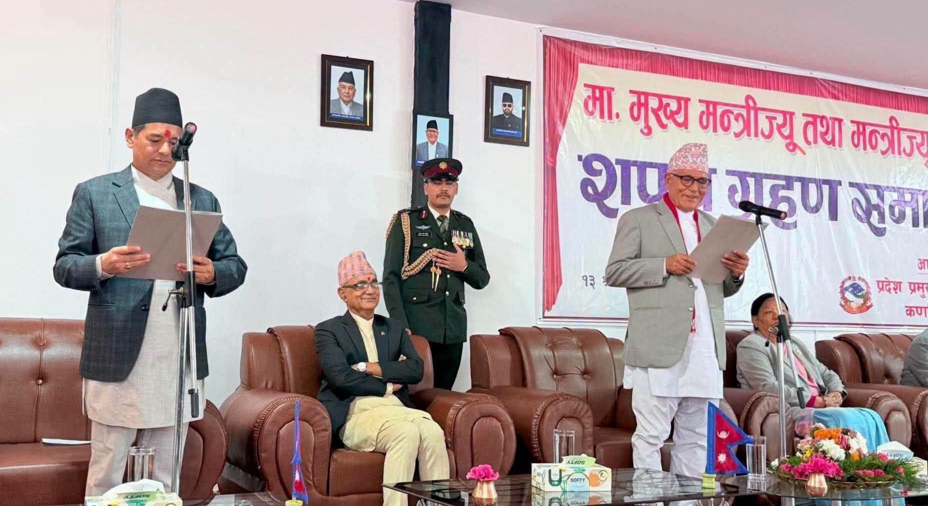कर्णालीका नवनियुक्त मुख्यमन्त्री मंगलबहादुर शाहीले लिए शपथ, मन्त्रिपरिषद् विस्तार भने रोकियो