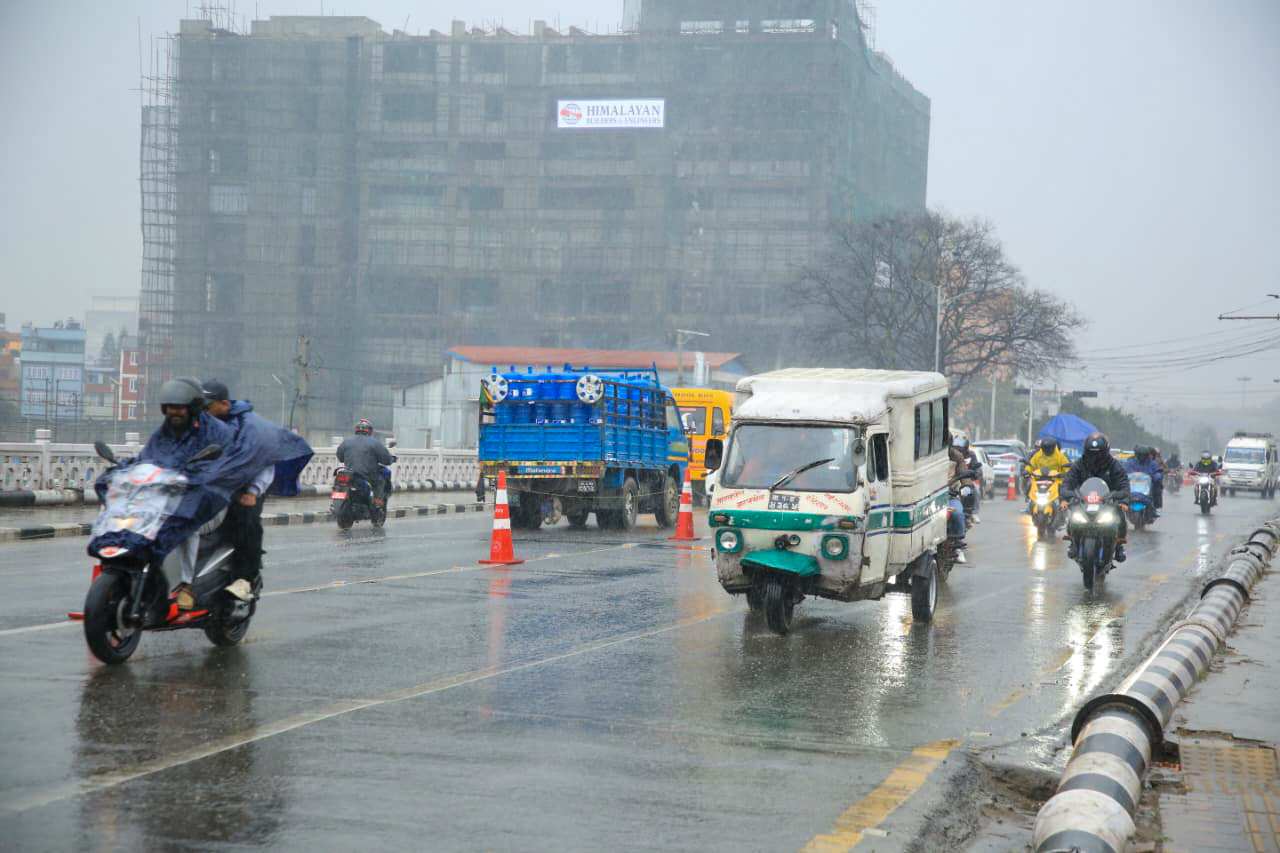 काठमाडौंसहित धेरै ठाउँमा वर्षा, सबैभन्दा बढी सुर्खेतमा ४३ मिमी