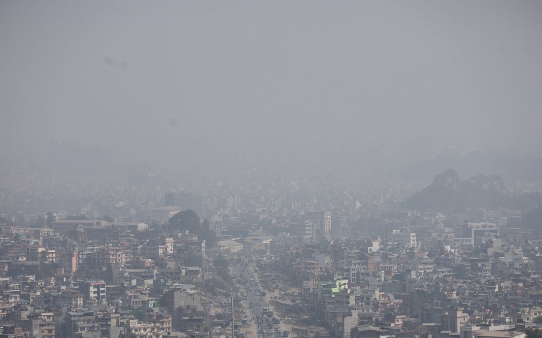 काठमाडौँमा वायु प्रदूषण ‘खतरा’को तहमा