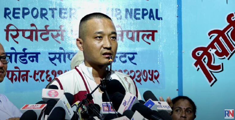 सुदन गुरुङको पत्रकार सम्मेलनमा लफडा